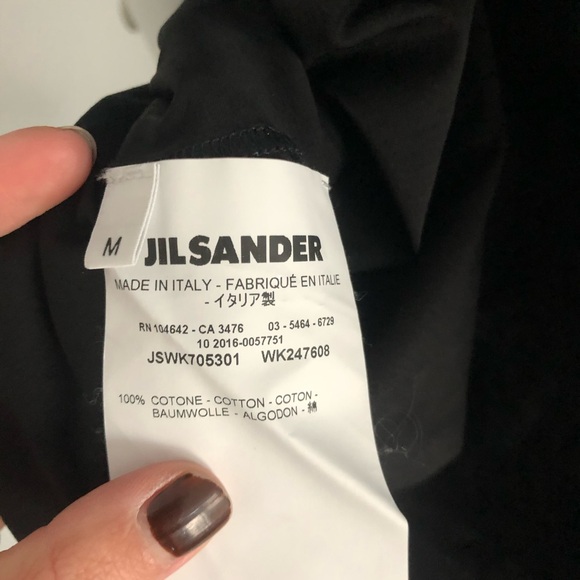 Jil Sander Black Asymmetric T-Shirt - Picture 8 of 8